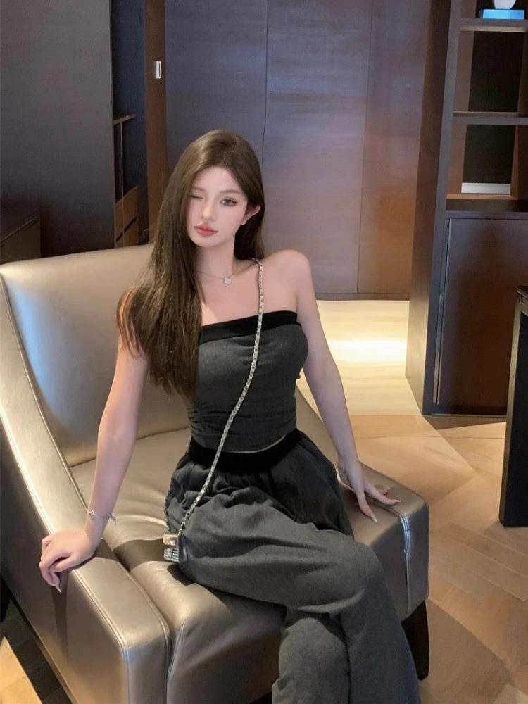 

Top and Women's Pants Two Piece Set Clothes Comfortable Luxury Bottom Chic Elegant Fashion Clothing 2025 Tailor Ladies Trouser