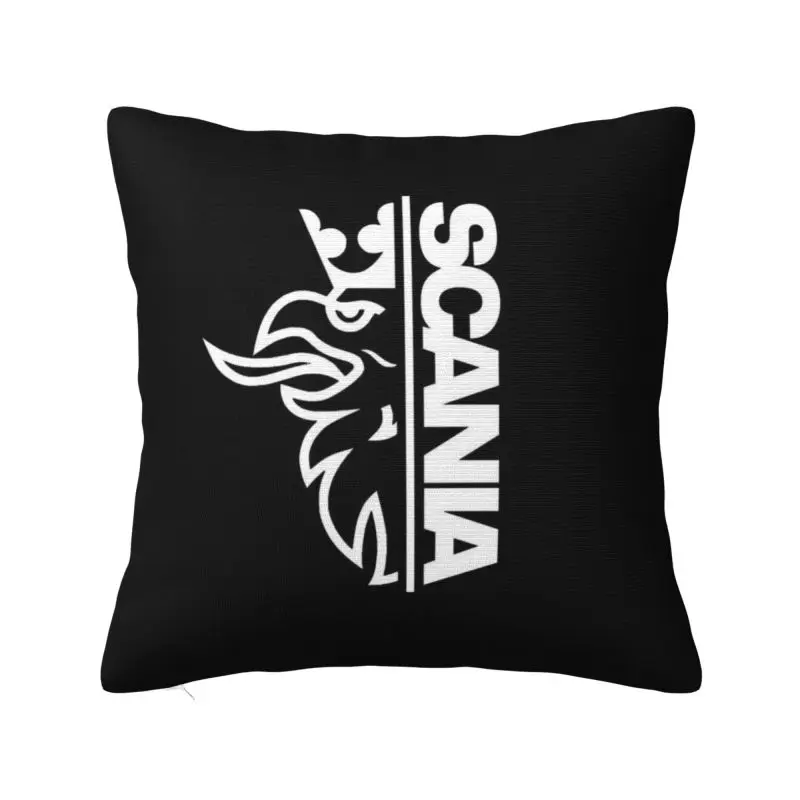 Custom Sweden Saabs Scanias Trucks Square Pillow Case Home Decor 3D Double-sided Print Cushion Cover for Living Room