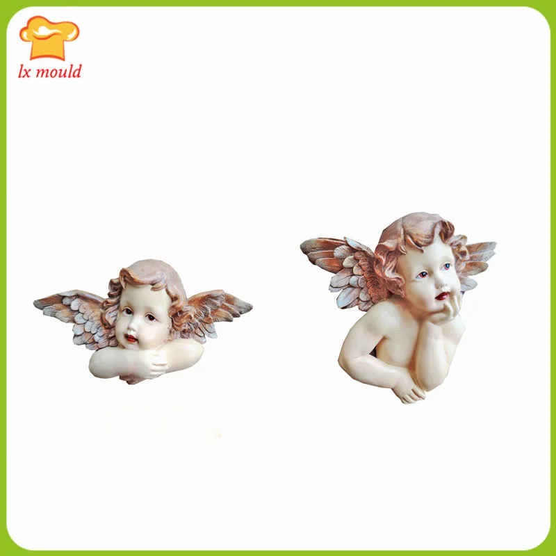 3D Angel Silicone Mold Home Bar Decor Gypsum Resin  Concrete Mould