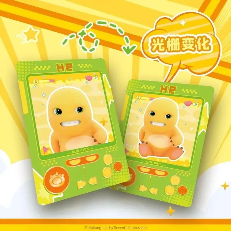 بطاقة أصلية رسمية ممتعة Nai Nlong Deluxe Collection Cards Hot Stamping Laser Card Xiaoqi هدايا العيد النادرة