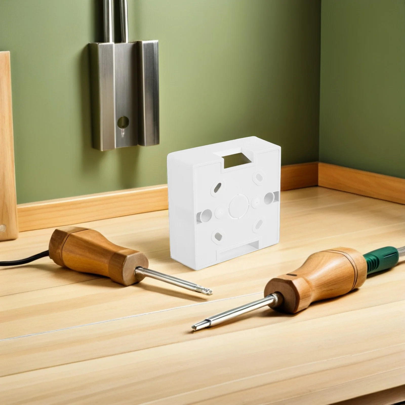 12 قطعة صندوق تبديل الجدار الغبار عصابة واحدة فلوش جبل راحة صندوق وصلات مقاومة للحريق غطاء المخرج الكهربائي حماية #1