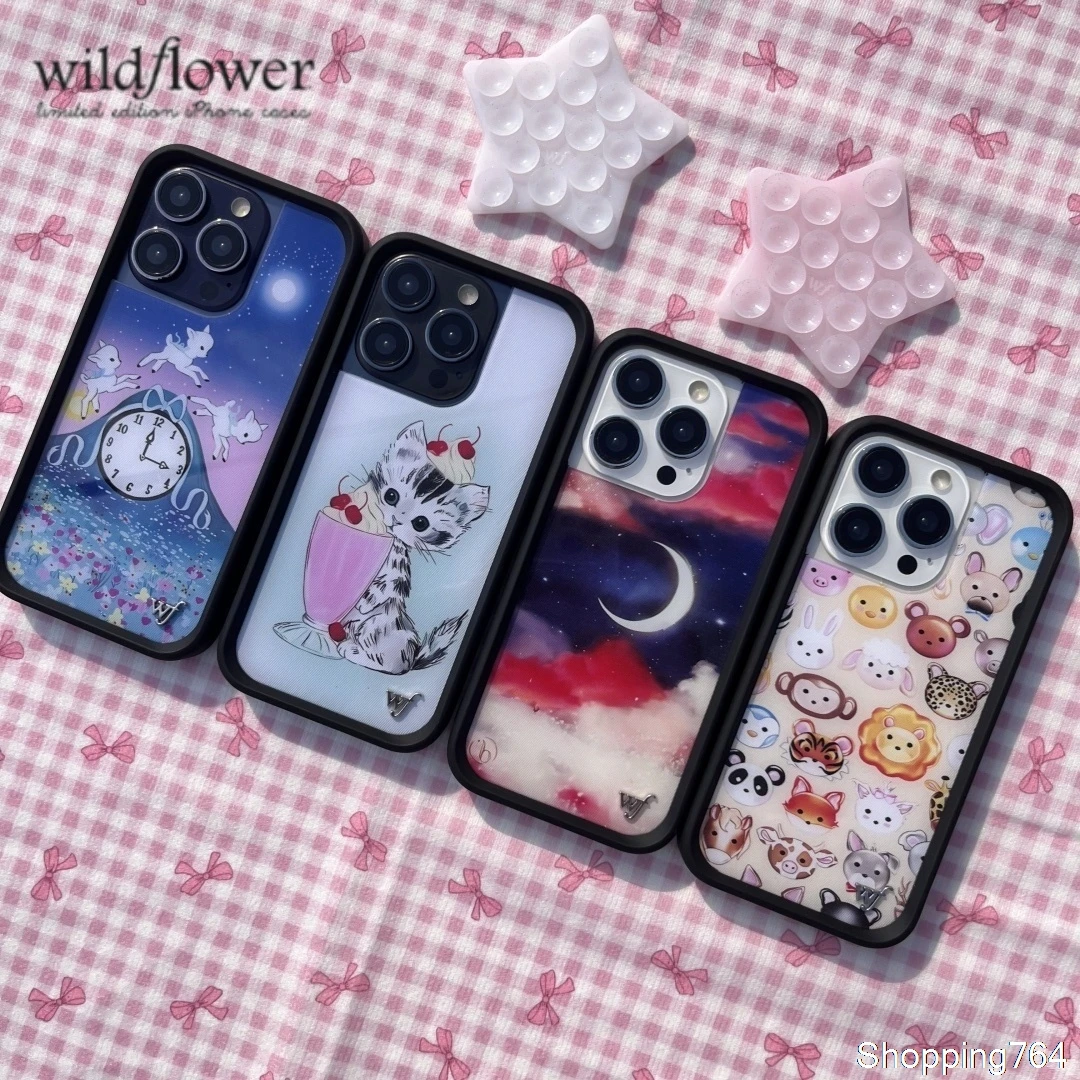 

Wildflower Orebella Laufey Lamb Phone Case for iPhone 16 15 14 13 12 Pro Max Plus Moon Kitten Kitty Shake Animal Kingdom Cover