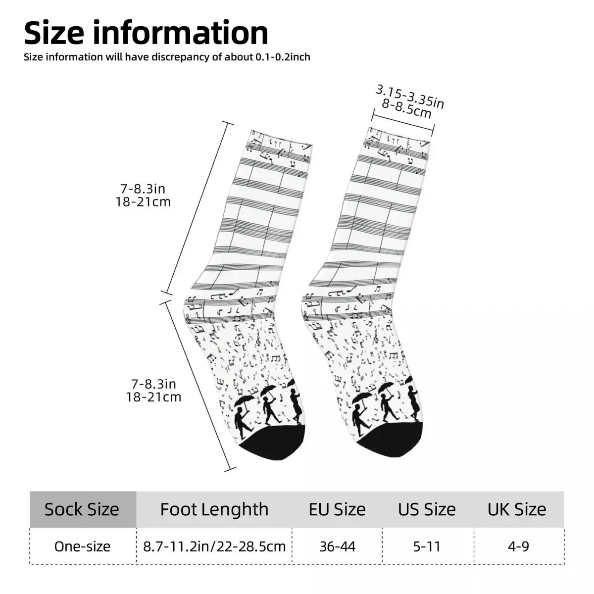 Singing In The Raaaain Unisex Winter Socks Hip Hop Happy Socks street style Crazy Sock