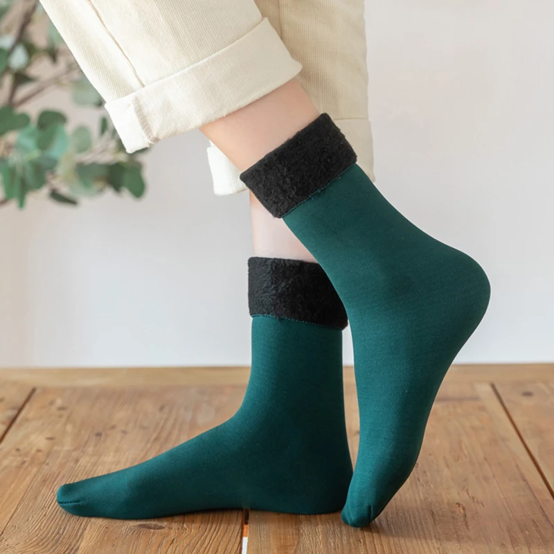 Männer Frauen Socken Winter warme Schnees ocken verdickt thermisch hinzufügen Samt Unisex Socken