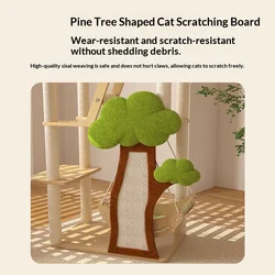 Árbol rascador para gatos multinivel con cama, sisal y columpio
