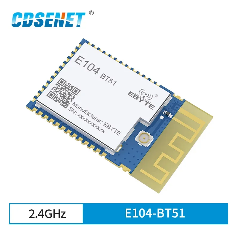 CC2640R2F 2.4GHz Bluetooth à Serial Tech BLEpig CDGENET E104-BT51 IO UART SMD Becopropriété émetteur et récepteur PCB antenne