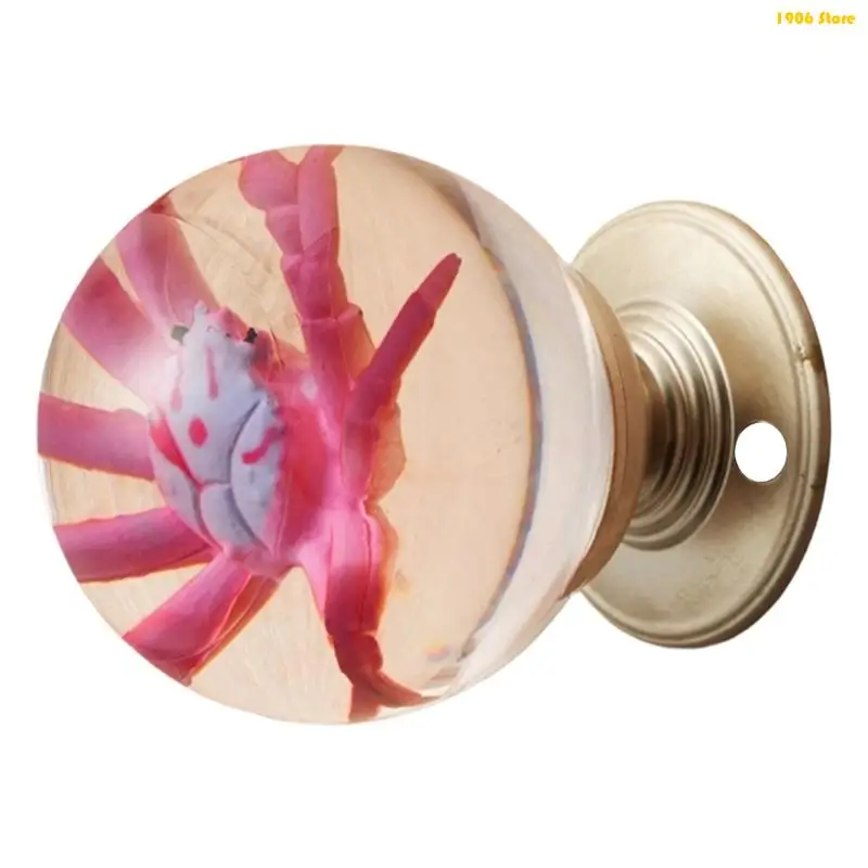 U1JB Ergonomic Crystal Insect Dooration Pull for Comfortable Grip Suitable for Various Age Groups Including Elderly