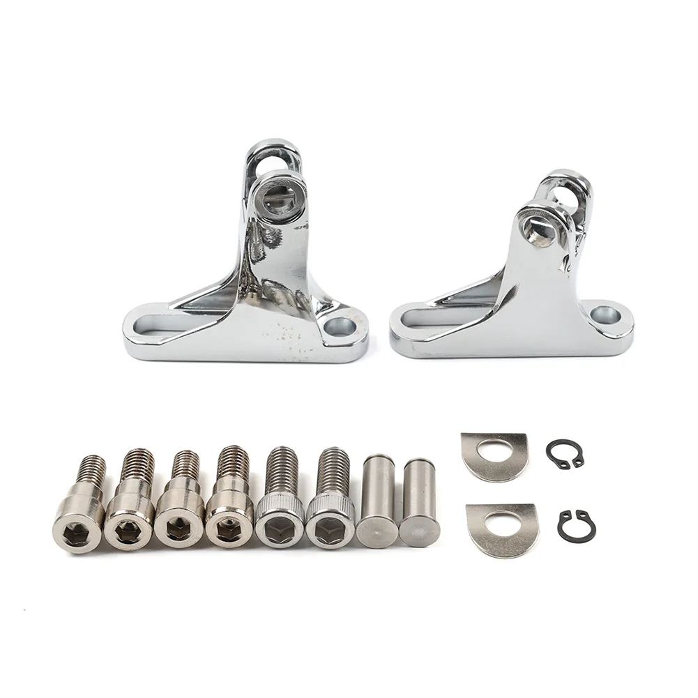 Passenger Rear Footpeg Mounting Mini Kit For Harley Touring Models 1993 1994+ Aluminum Chrome