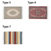 Turkish Style Miniature Weaving Rug Playing House Floor Coverings Dollhouse Carpet 1:12 Scale Doll Accessories 4