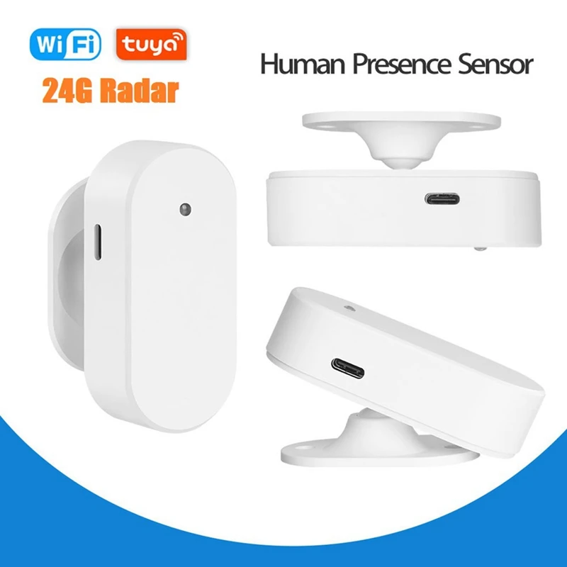 

Tuya Wifi 24G Millimeter Wave Human Presence Detector Wifi Human Presence Sensor Motion Sensors Smart Home