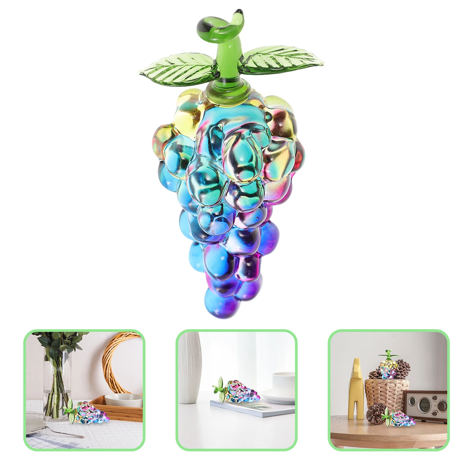 

grape Figurine Desktop Decoration Home grape Decor Centerpiece Fruit Decor artificial grape statue Crystal Fruit Statue
