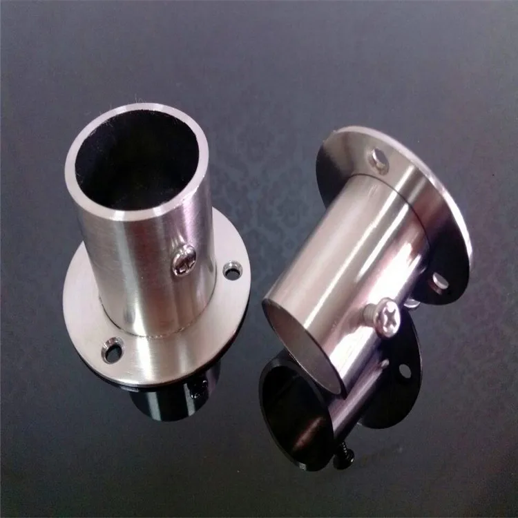 Imagem -04 - Base de da Flange para a Haste da Cortina da Cremalheira de Roupas Acessórios Faça Você Mesmo Tubular Suporte Diâmetro 19 22 25 32 mm Aço Inoxidável 304
