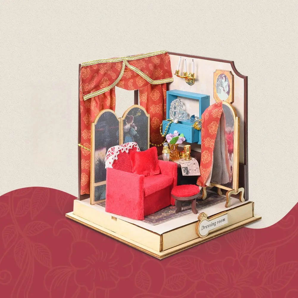 ชุดบ้านจิ๋ว DIY สำหรับห้องนอน - โมเดลงานฝีมือทำมือ ของขวัญงานประดิษฐ์ตกแต่งสุดสร้างสรรค์สำหรับบ้านตุ๊กตาและตั้งโชว์บนโต๊ะ