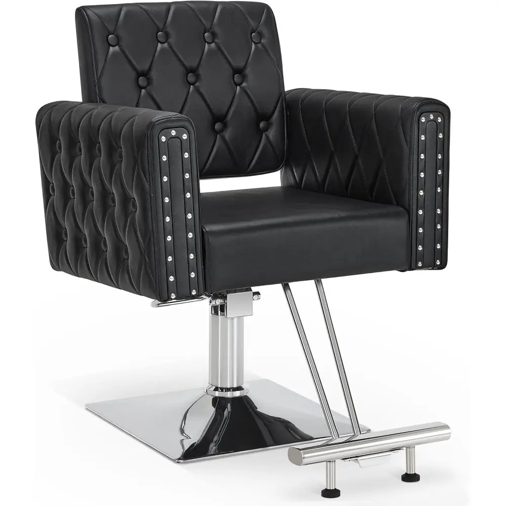 Elegant Salon Styling Chair, Hydraulic Barber Seat, Beauty & Spa Equipment 8819 in Black