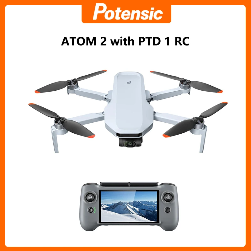 Potensic ATOM 2 Drone with PTD 1 Remote Control 4K Video, 8K Photo, 2.7K Vertical Shoot Camera Drones, Max 10KM, AI Night Shot