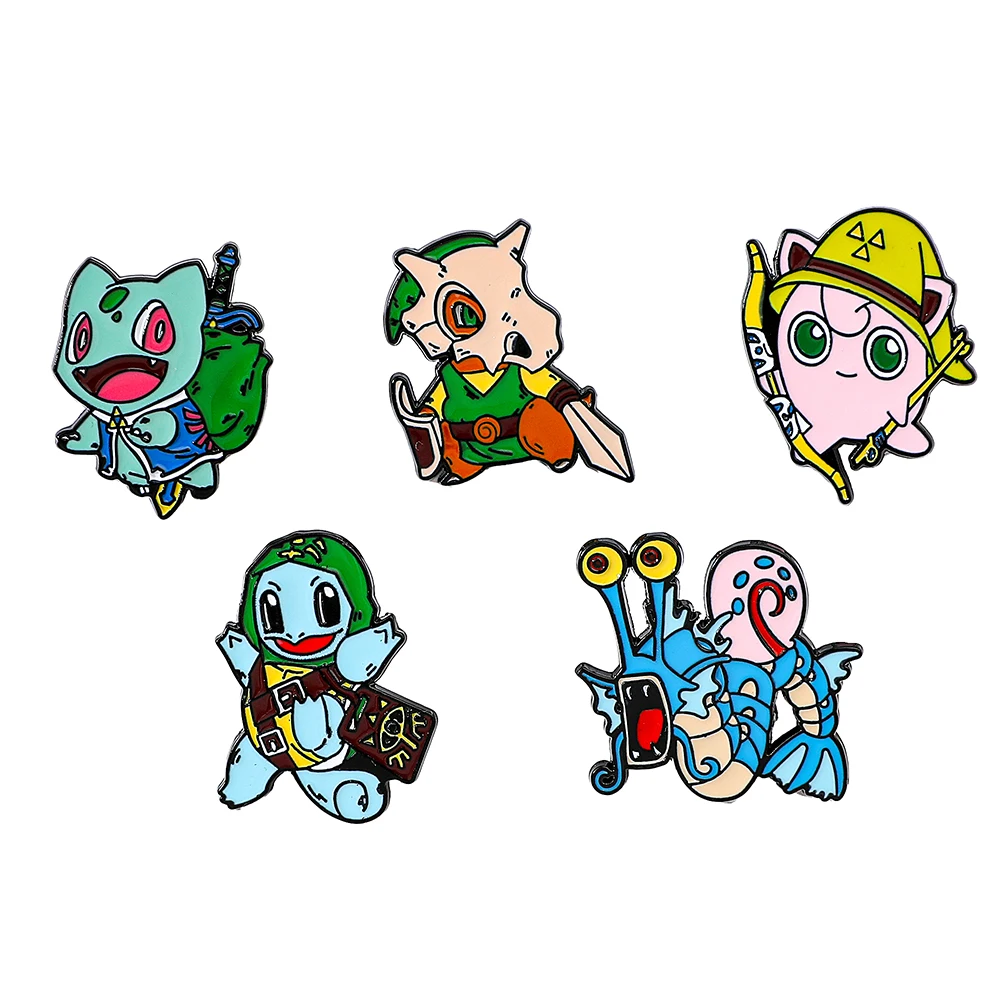 Брошь-с-героями-мультфильмов-«Покемон»-эмалированная-булавка-«Бульбазавр»-металлический-значок-ювелирные-изделия-для-одежды-и-аксессуары-для-рюкзака