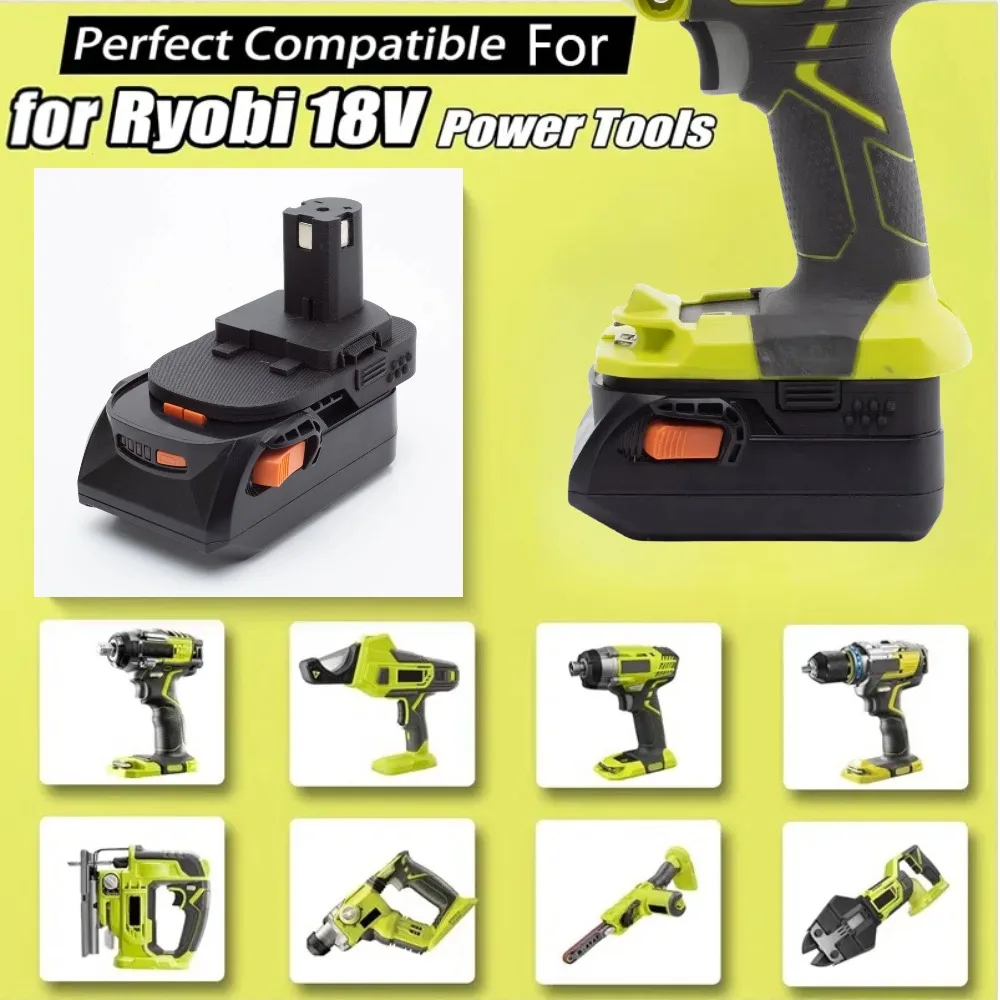 Battery Adapter/Converter for Ridgid  AEG 18V Li-ion Battery Series TO Ryobi ONE+ 18V Series Cordless Power Tools(Only Adapter)