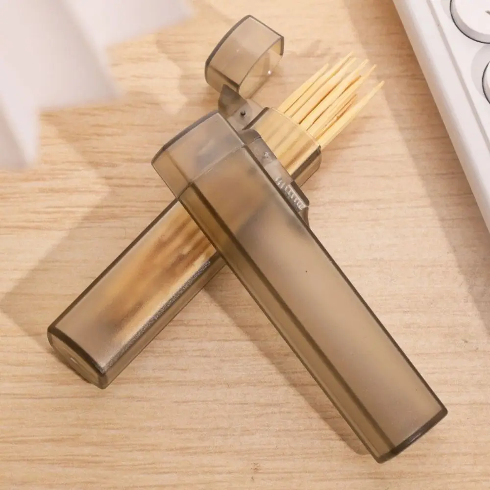 New Mini Toothpick Box Transparent Classification Cotton Swab Container Object Finishing Box Household Travel
