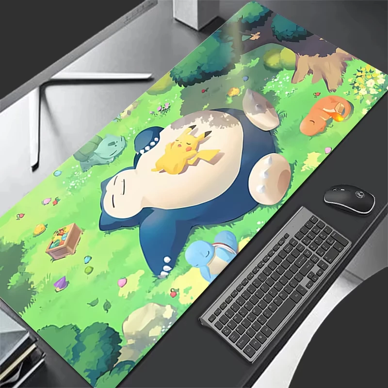 لوحة ماوس ألعاب كبيرة 900x400 لوحة مفاتيح مكتب P-pokemonS S-snorlax ماوس حصيرة السجاد المطاط Tapis Souris XXL لوحة ماوس للكمبيوتر المحمول