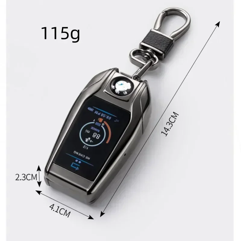 High End Keychain Windproof Lighter Cool Car Key Model Black Technology Multifunctional Igniter Gift Boyfriend A Trendy Look - Image 3