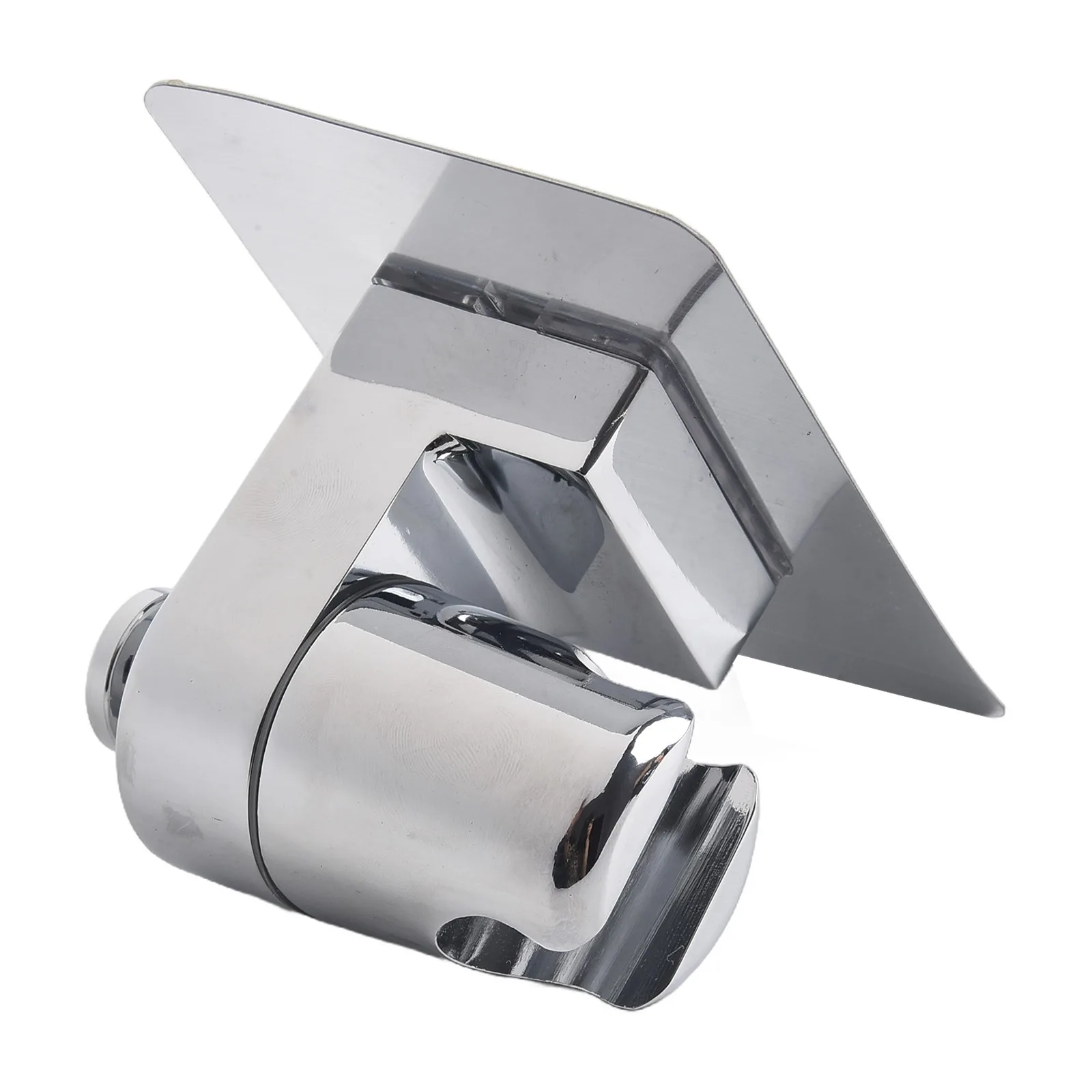 

Кронштейн для душа Держатель насадки для душа Домашняя ванная комната с двойными крючками Настенный регулируемый влагостойкий серебристый