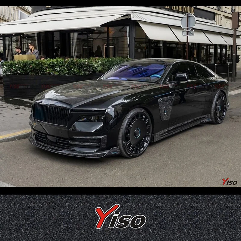 For Rolls-Royce Spectre Upgrade MSY Dry Carbon Fiber Front Lip Skirt Rear Diffuser Spoiler Hood Body Kit