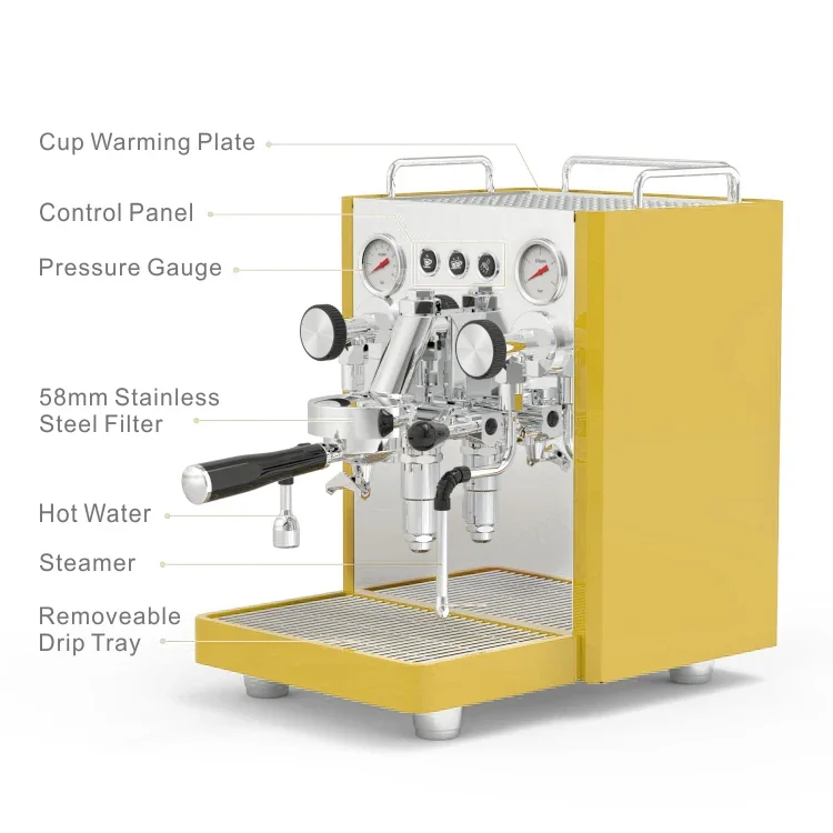 YUNYI Semi Automatic Commercial Coffee Machine Cappuccino single Group espresso machine Barista Express  Machine