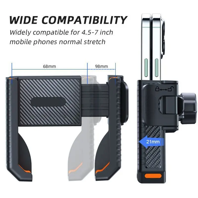 AEA7-For Electric Scooter, Motorcycle, Mountain Bike, Battery-Powered Vehicle, Shock-Resistant Phone Mount For Cycling