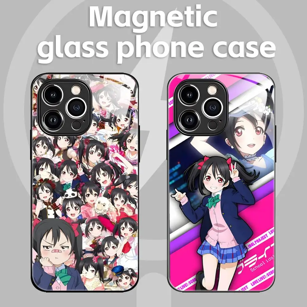 Люблю жить! Чехол для телефона School Idol Project для iPhone 16, 15, 14, 13, 12, 11 X XR XS 8 Plus Mini Pro Max, стеклянный магнитный чехол