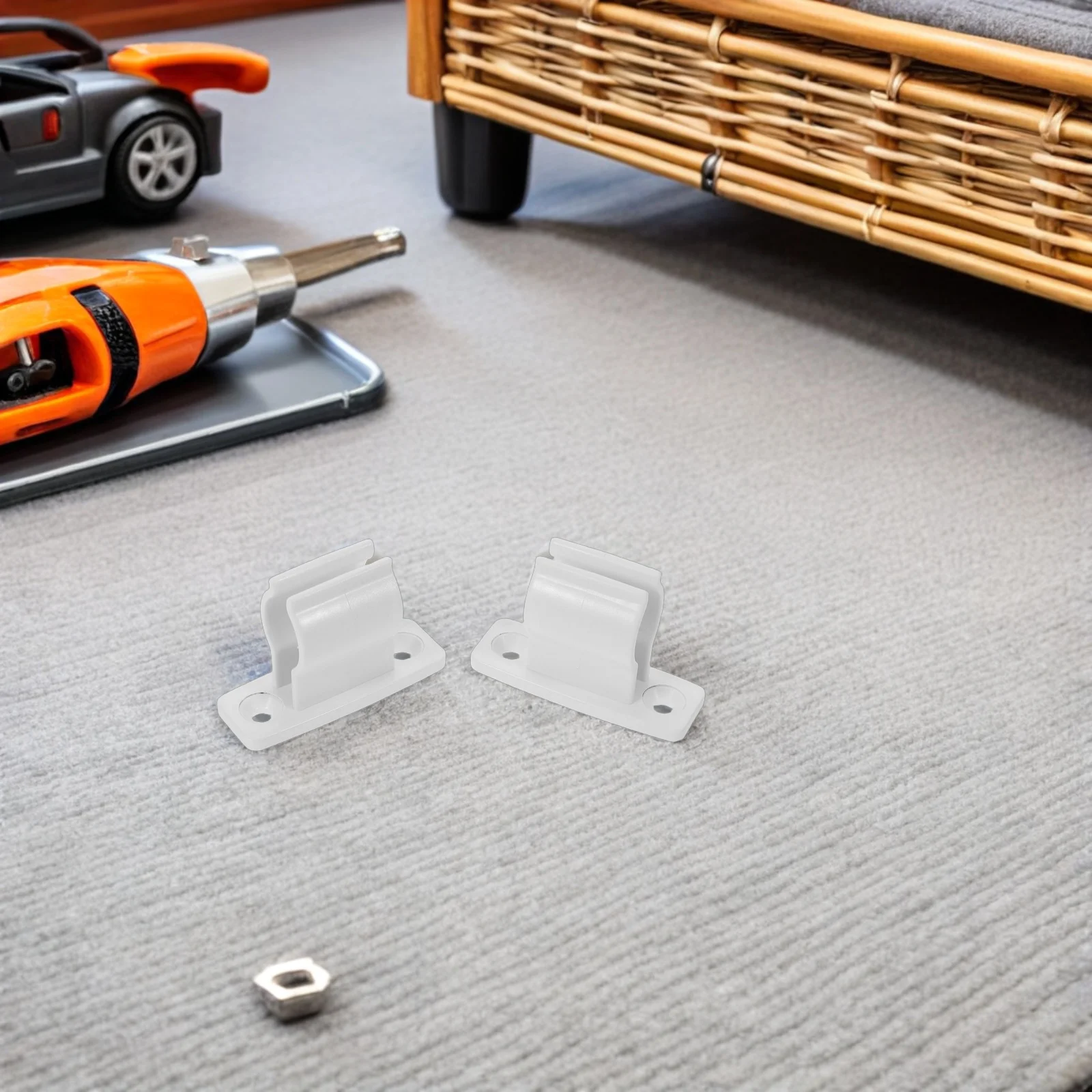 

2pcs Rv Mounting Universal Fit Bottom Bracket For Travel Trailer Camper Weather Resistant Rv Awning Replacement Parts - Awning