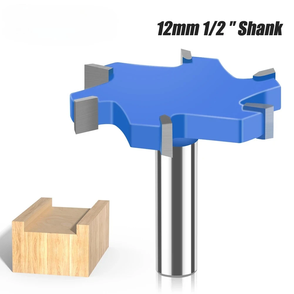 

12mm 1/2in Shank T Type Slotting Bit Tungsten Carbide Slotting Cutter T Slot Milling Router Bit Woodworking Tool