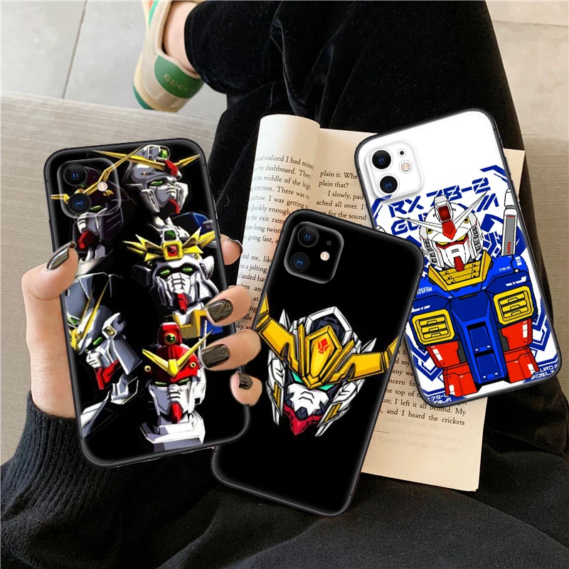 Funda de silicona suave de dibujos animados G-Gundam para iPhone 16 15 14 Plus 13 12 11 X XS XR Pro Max SE