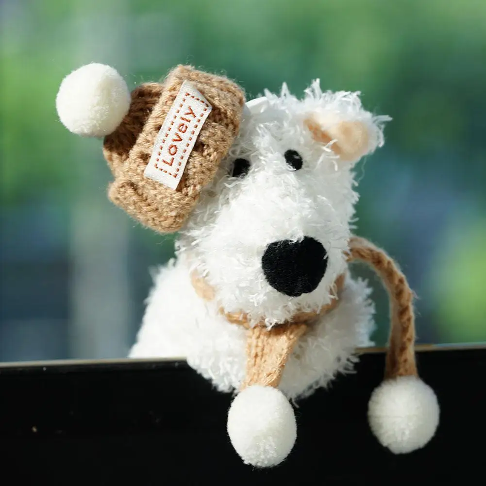 Decorazione della frizione della bambola della peluche del cucciolo, decorazione dell'interruttore degli indicatori di direzione del tergicristallo dell'auto, accessori interni dell'auto della bambola del tergicristallo dell'auto del cane kawaii