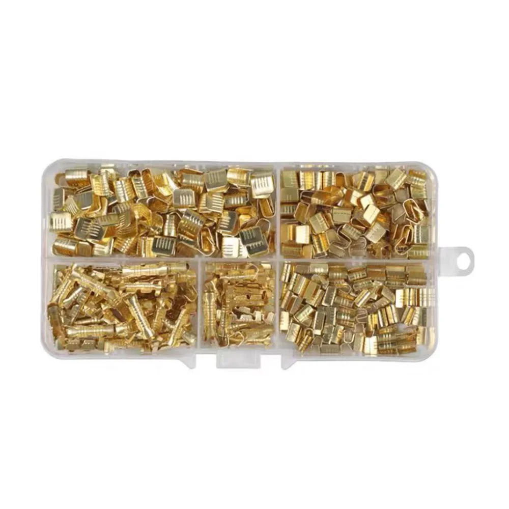 Kit de crimpado de terminales de anillo de cobre en forma de U, surtido de cables no aislados, conector eléctrico a tope, 500, 454, piezas
