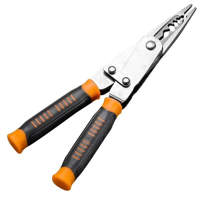 Multifunctional Double-head Dual-purpose Fast Shear Deformation Pliers, Industrial Grade Two-way Open Pressing Wire Stripping