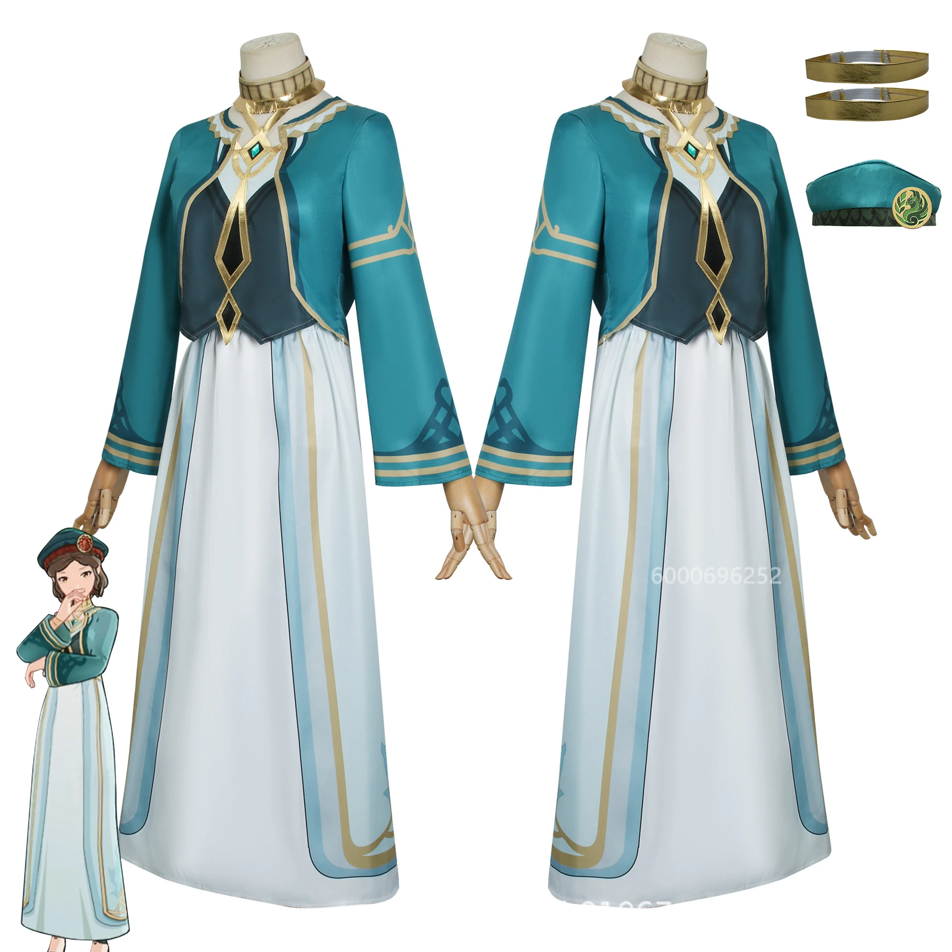 Genshin Impact Akademiya Cosplay Costume Uniform with Hat for Six Darshans Party Costumes Full Set for Anime Fans New Arrival