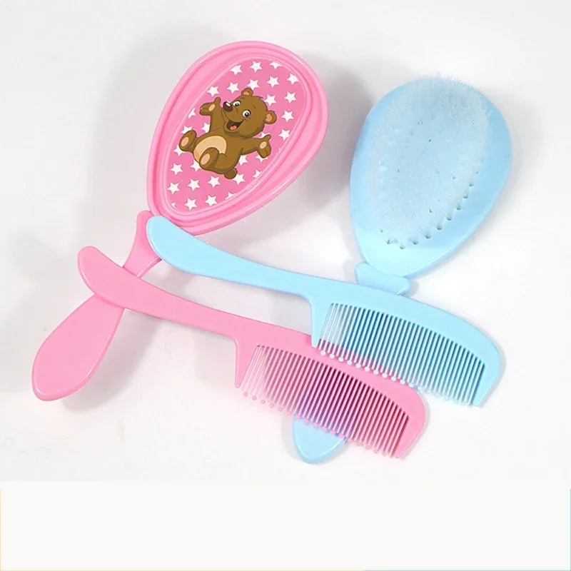 Cartoon Baby Comb Set Soft Toddler Brush Comb Brush Cartoon Baby Hairbrush Newborn Hair Brush Infant Comb Head Massager BabyCare