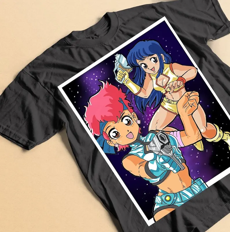 

Unisex Dirty Pair 80s Anime T-Shirt, Retro Manga Shirt