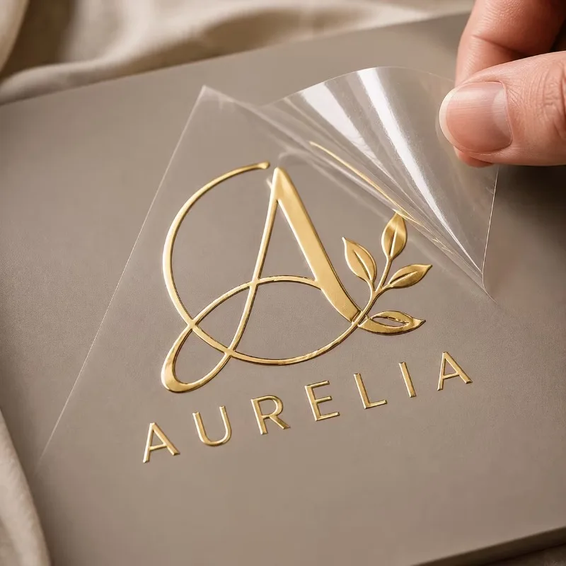 Customed 3D Logo Sticker Personalized Transfer DTF UV Gold Decal Company Label Vinyl Crystal Self-adhesive Waterproof Stickers