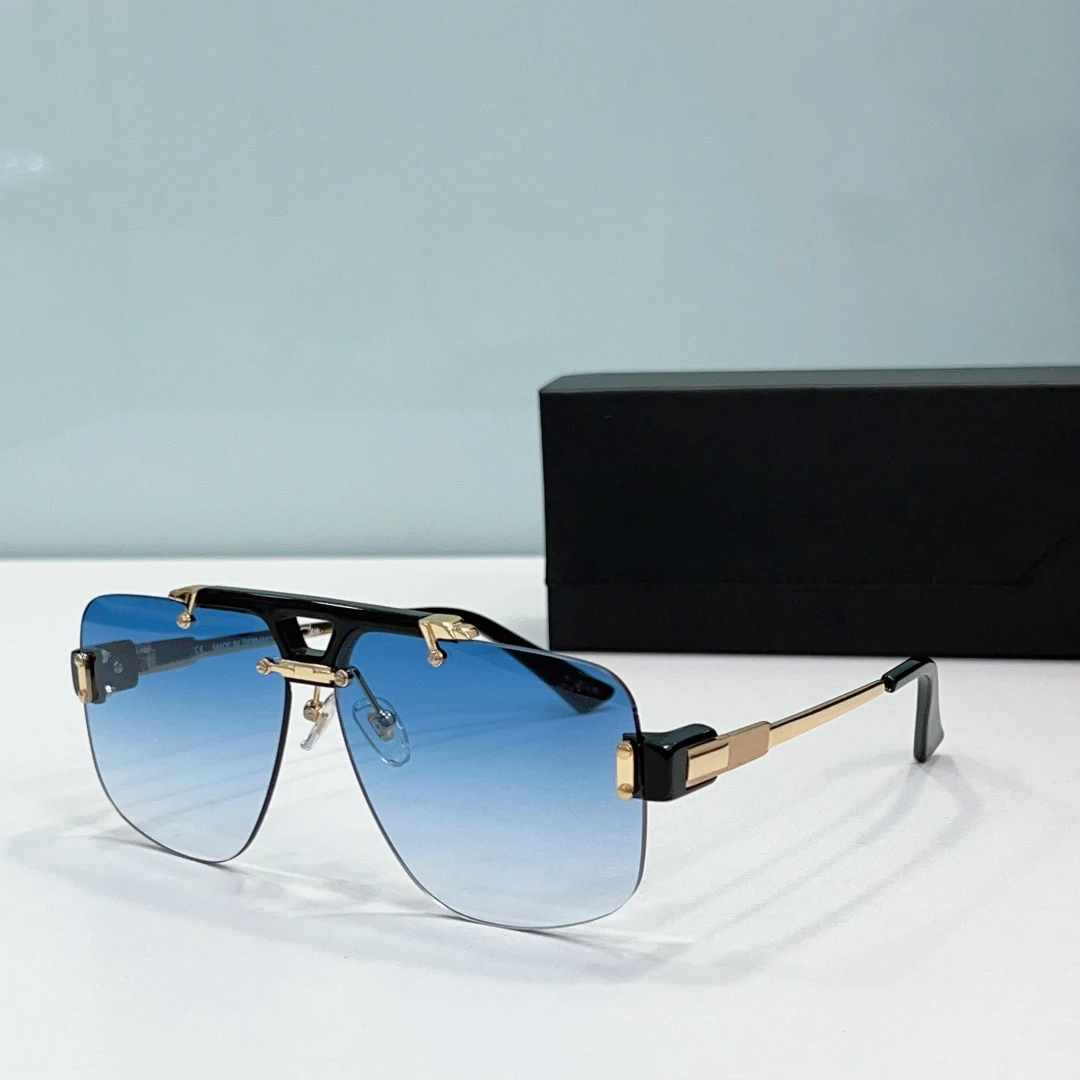 ORIGINAL MOD887 High Quality Popular Rimless Frame Men Sunglasses Trend Gradient Blue Lenses UV400 Women Couple Eyewear