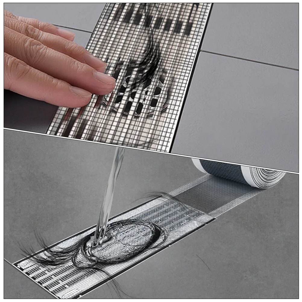 

PVC Floor Drain Stickers Hair Catcher Mesh Design for Kitchen Bathroom Sinks Bathtubs Shower Drains Disposable Anti Blocking