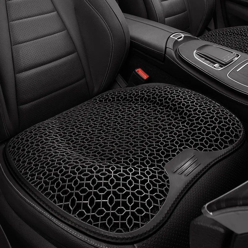 Car Gel Cushion Honeycomb Design Summer Car Gel Seat Cushion Breathable Thread Seat Pad Elastic Gel Car Seat Cushion Accessories