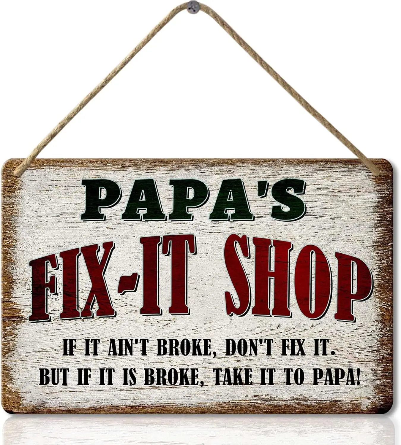 Papa's Fix It Shop Sign Papa Gifts From Grandchildren Christmas Gifts For Papa From Grandkids Papa's Garage Wood Si sign