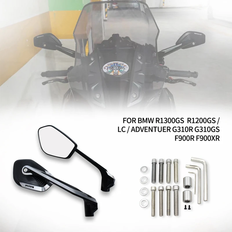 

Motorcycle Rear View Mirror Moto Side Mirrors For BMW R1300GS R1200GS F900R F900XR View Mirror