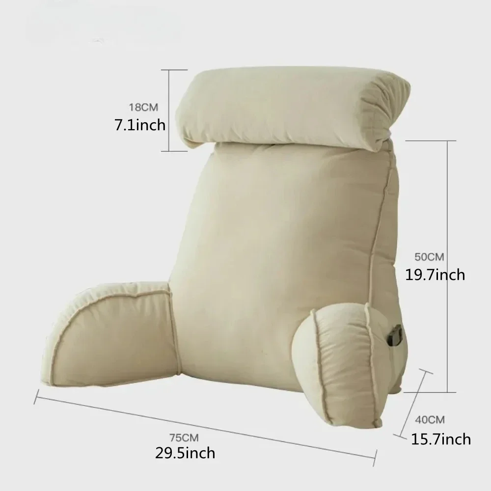 Large Backrest Reading Pillow with Arm and Neck Pillows for Bed Headboard Large Backrest Cojines Decorativos Living Room 독서 베개