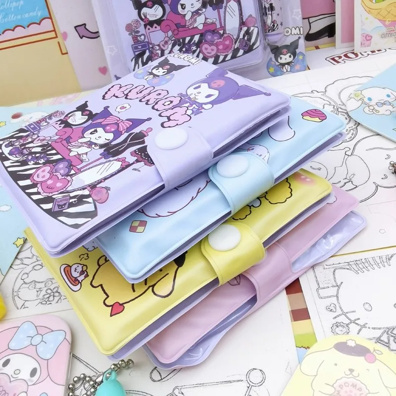 Sanrio Notebook Journal for Girls, Notepad portátil, Material Escolar, Papelaria, Kawaii, My Melody, Kuromi, Cinnamoroll, Adicionar Pen, Presente