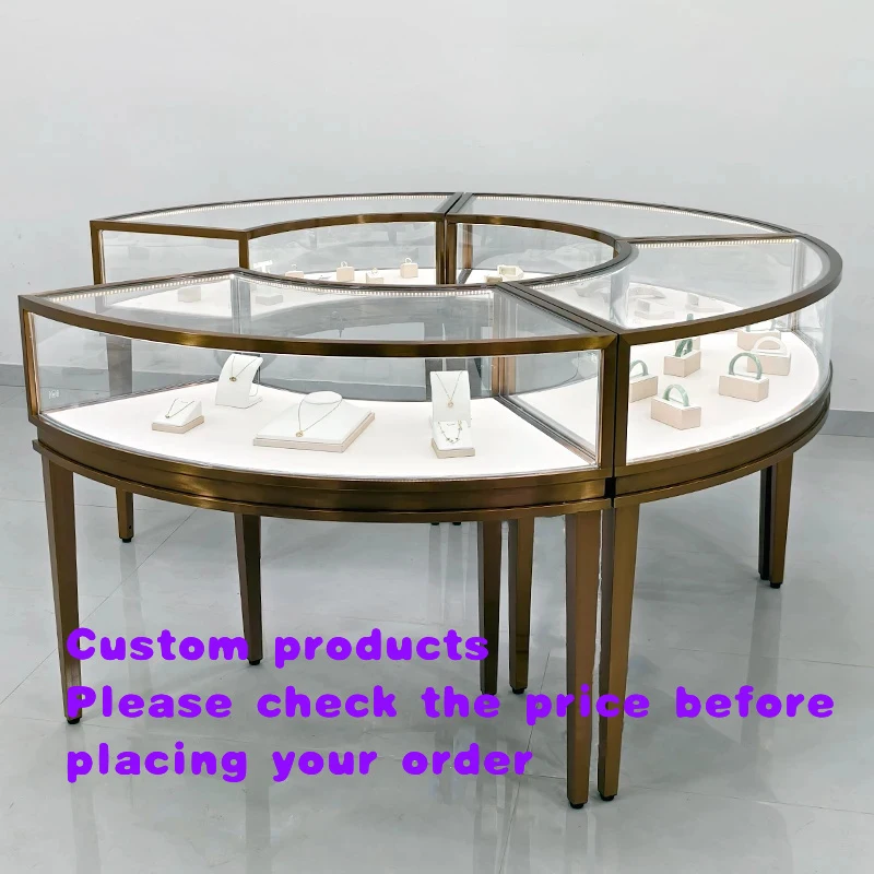 custom.High End Luxury Retail Jewelry Watch Display Cabinet Glass LED Light Customizable