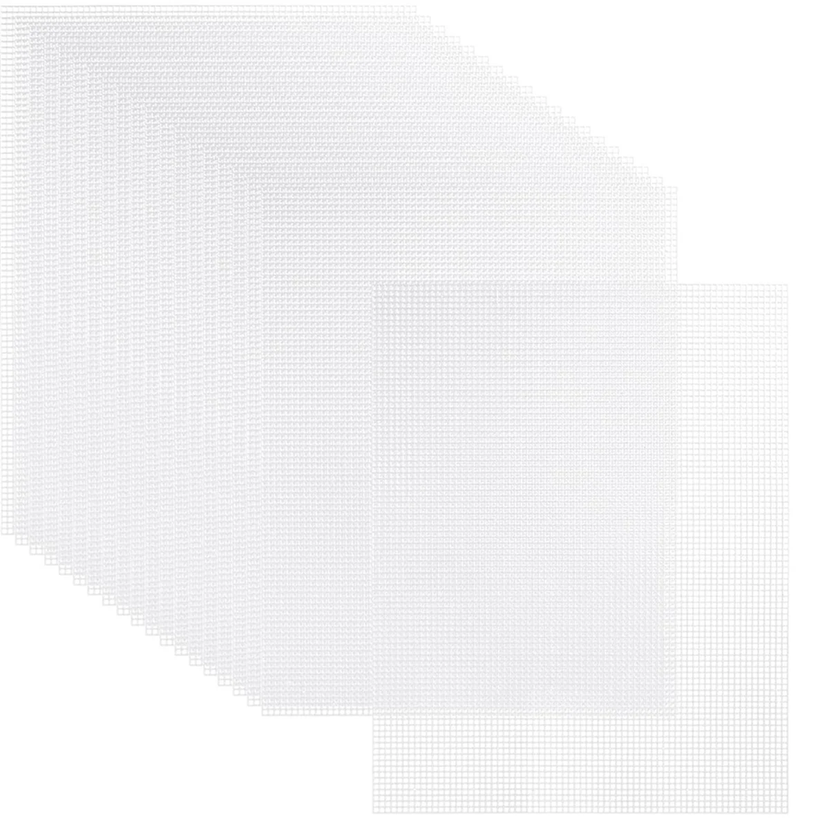 20 Sheets Plastic Canvas, 13x10.2Inch 7CT Transparent Plastic Mesh Canvas Sheets for Embroidery Cross Stitch Mesh Sheets