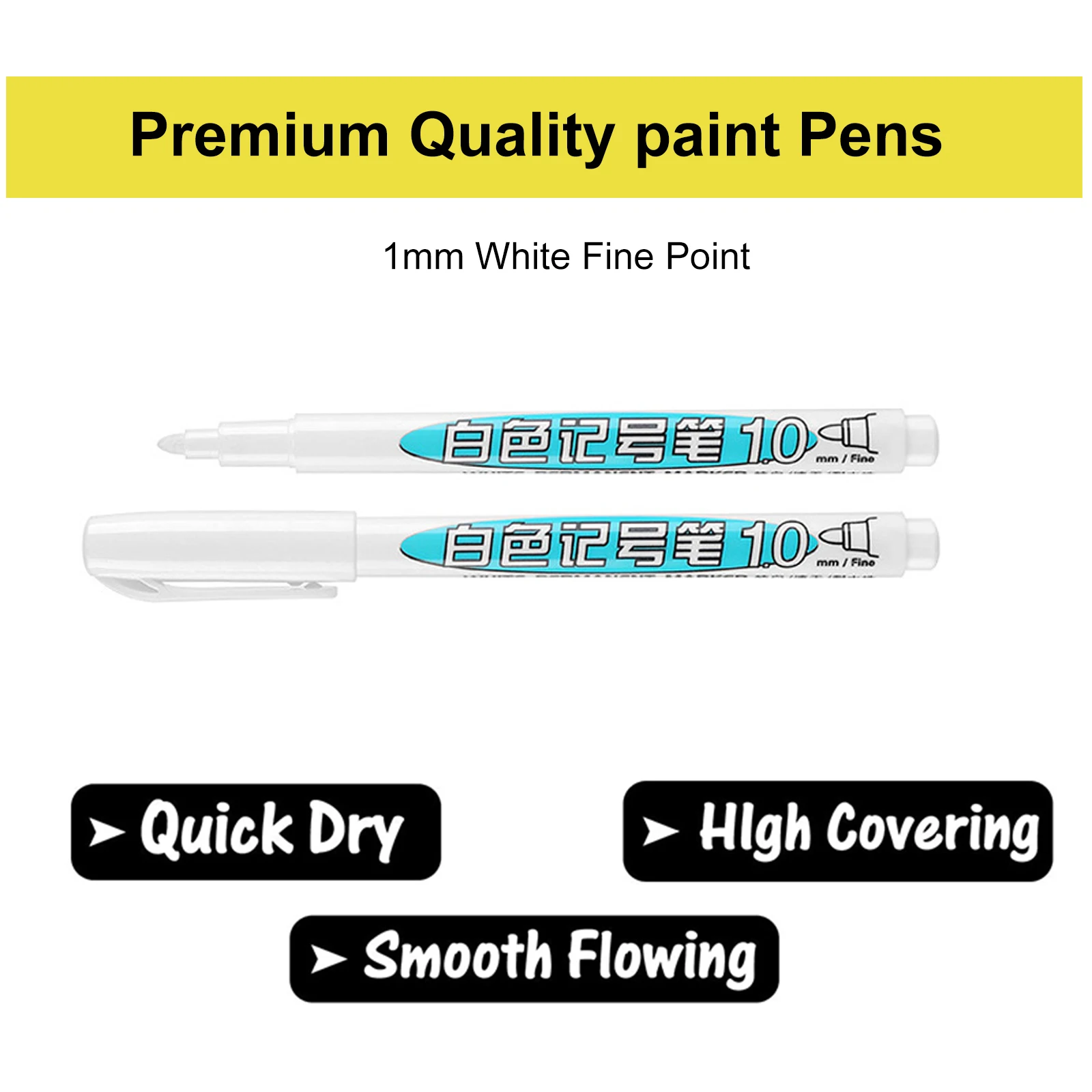 Stylos marqueurs blancs à huile permanents, 1/2mm, 4 paquets, pour peinture de pneu étanche, Graffiti, stylo à Gel environnemental, fournitures de dessin pour carnet de notes