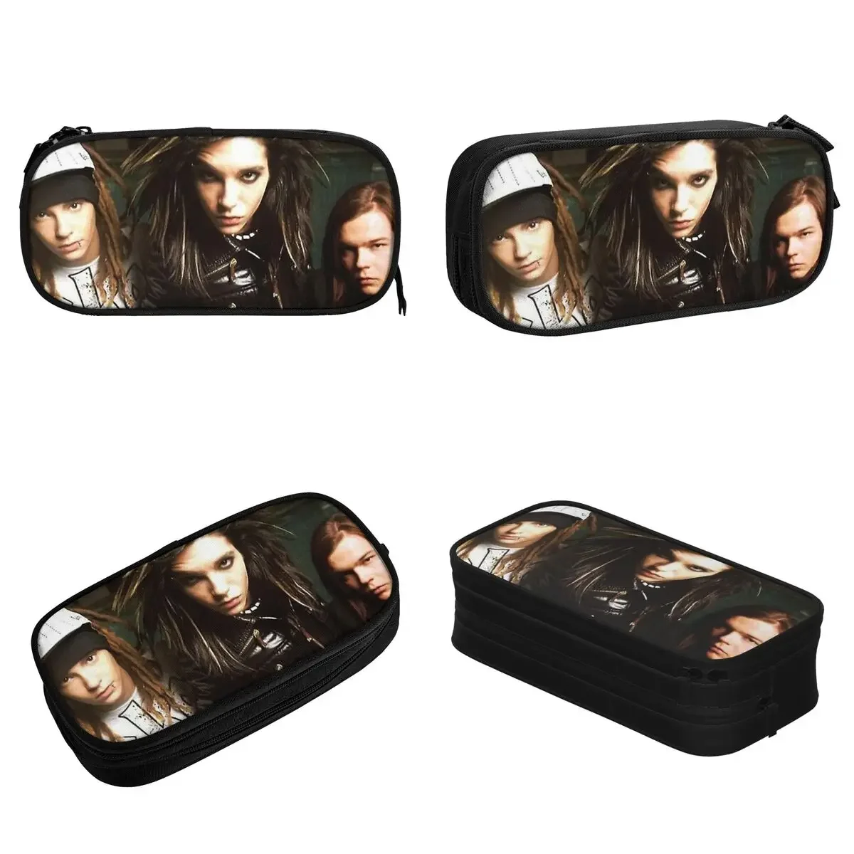 Vintage Tokio Hotel Pencil Cases Tom Kaulitz Pencilcases Pen Holder for Girls Boys Large  Bag Students School Gift Stationery